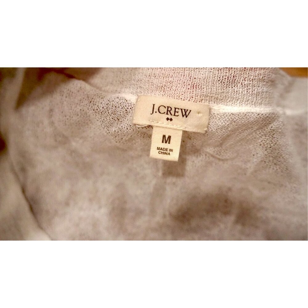 J.Crew Women's Sheer White Sweater - Size M - Picture 6 of 10